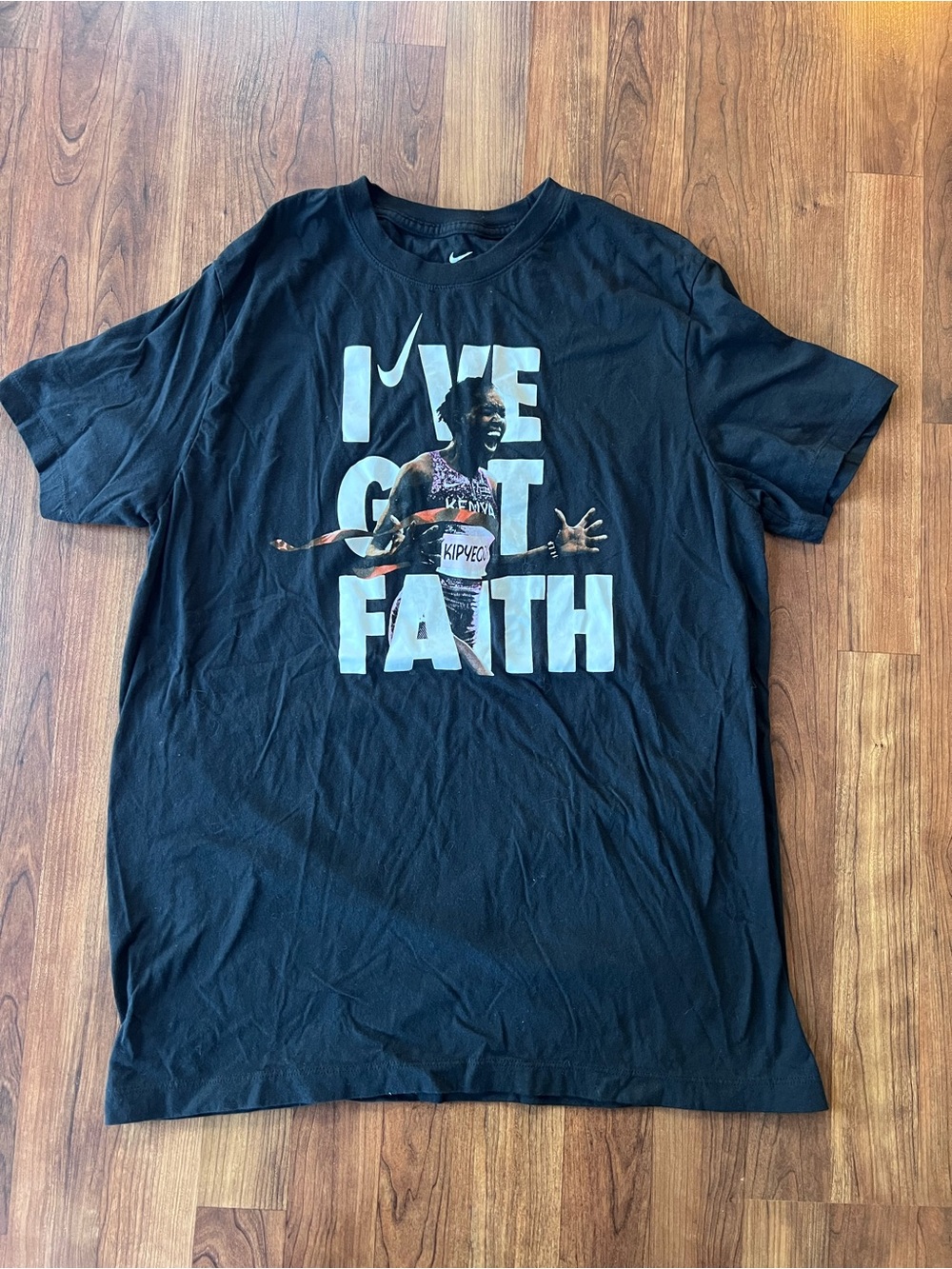 Nike Faith Kipyegon I’ve Got Faith Breaking4 Running T-Shirt Black Large